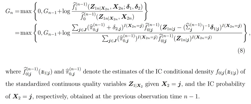 Likelihood-ratio monitoring of processes with mixed data